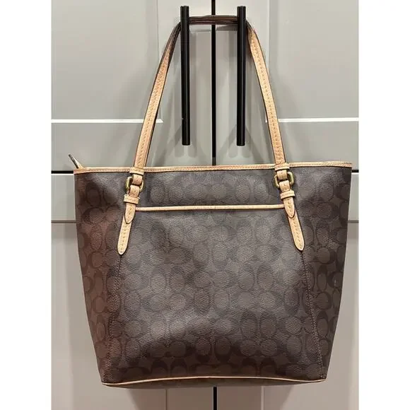 COACH Signature File Crossbody Light Khaki/ Chalk / Black F58285 - Picture 8 of 9